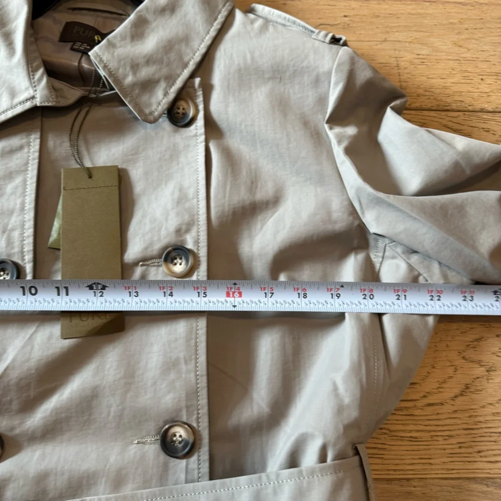 Pure Collection Beige Trench Coat Women's Sz XL NWT‎